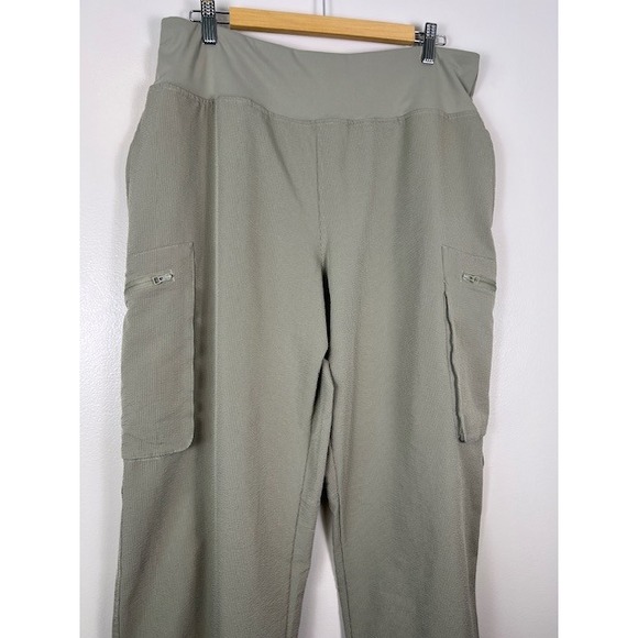 Sage Collection Women Cargo Cropped Pants Capri Casual Comfort Beige Size Medium - Picture 4 of 14
